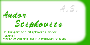 andor stipkovits business card